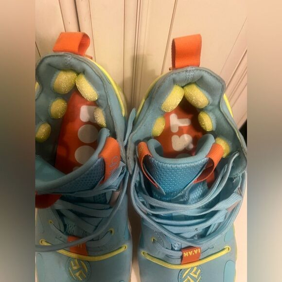 Adidas HARDEN Vol. 6 Pulse Aqua Solar Orange | Size 11 | GV8703 Basketball - Picture 4 of 14